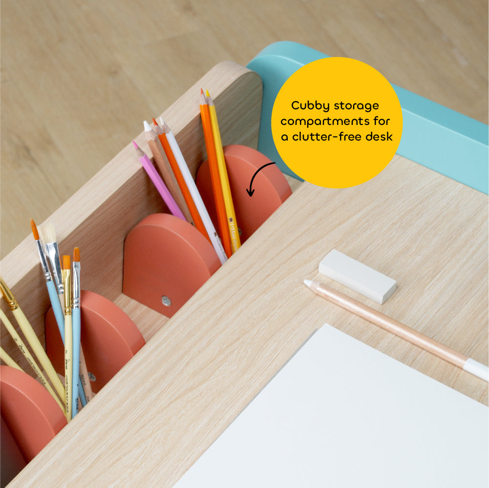 Cubby Twin Seater Study Desk