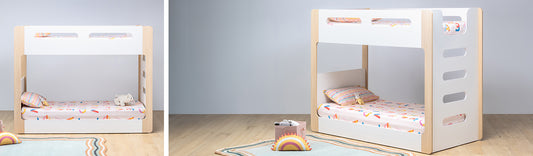 small room with a bunk bed
