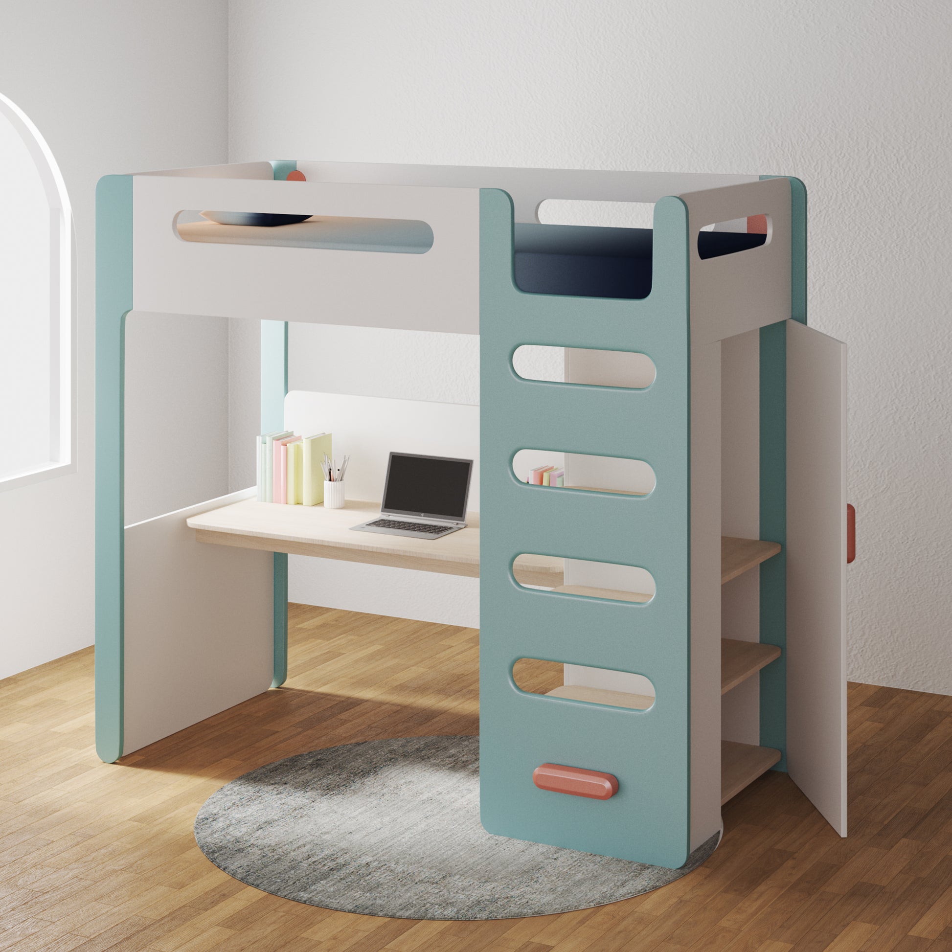 media_gallary All-In-One Loft Bed With Mattress 4