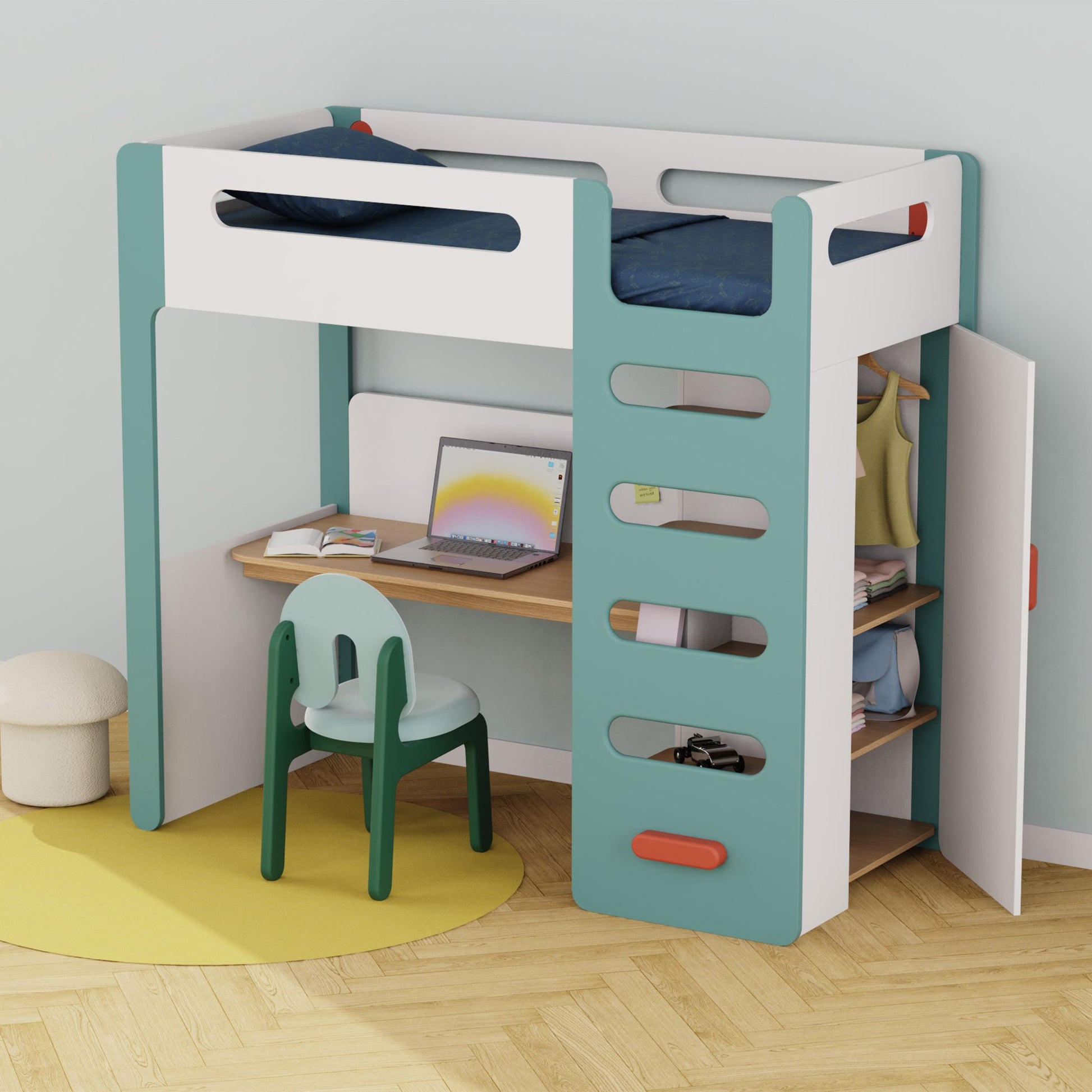 media_gallary All-In-One Loft Bed With Mattress 1