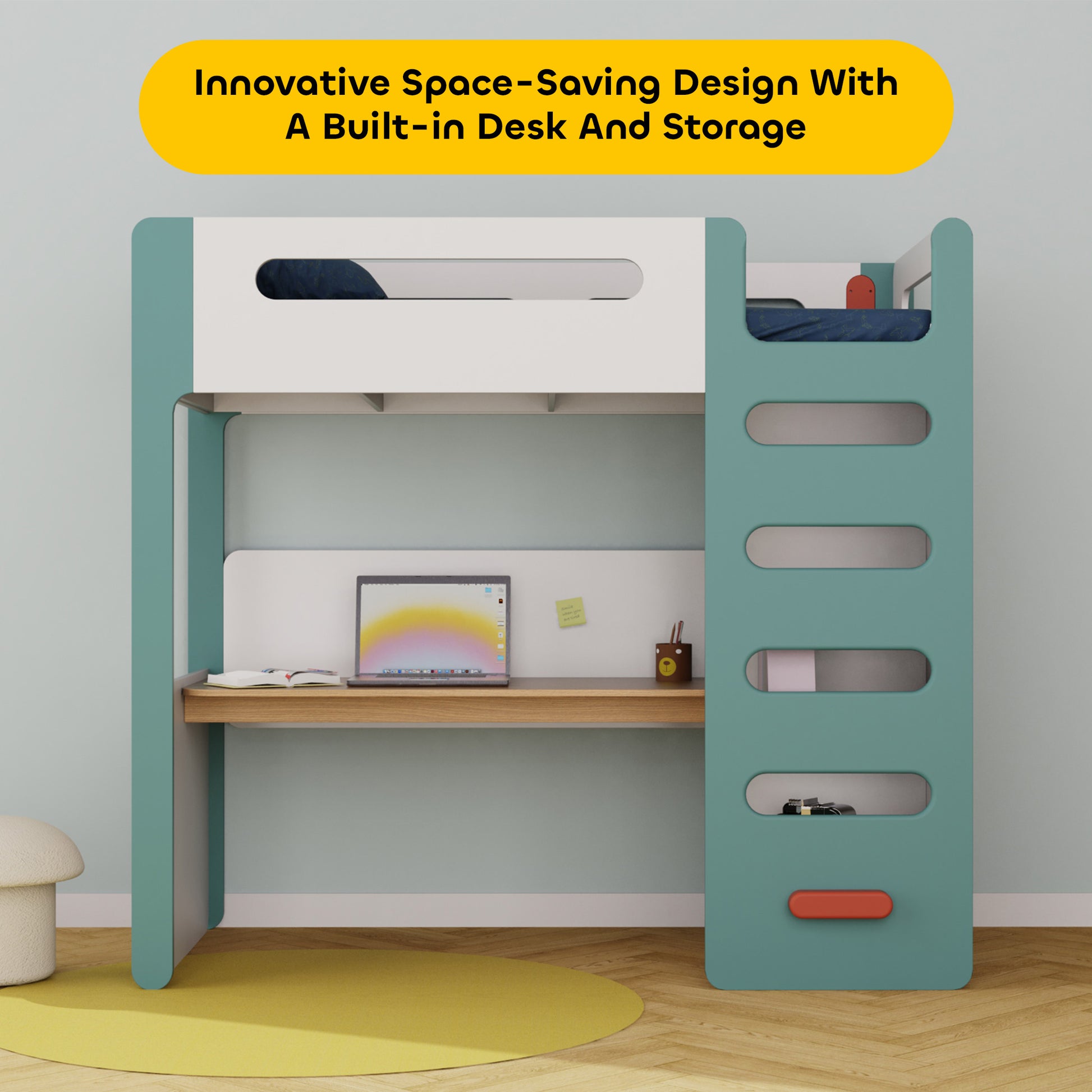 media_gallary All-In-One Loft Bed With Mattress 2