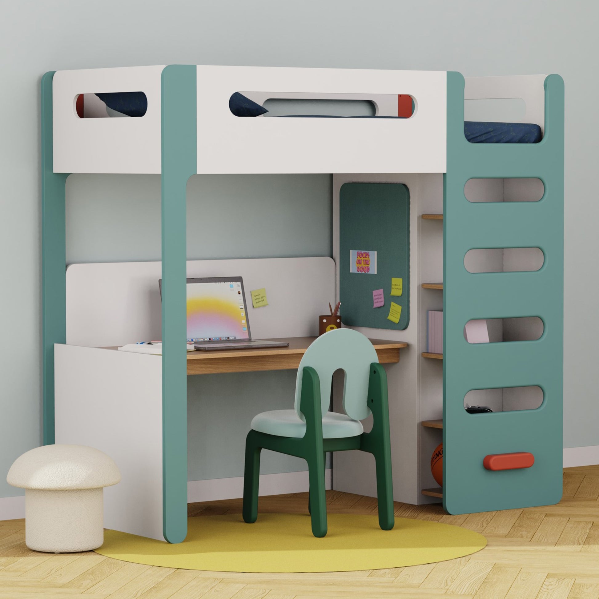 media_gallary All-In-One Loft Bed With Mattress 6