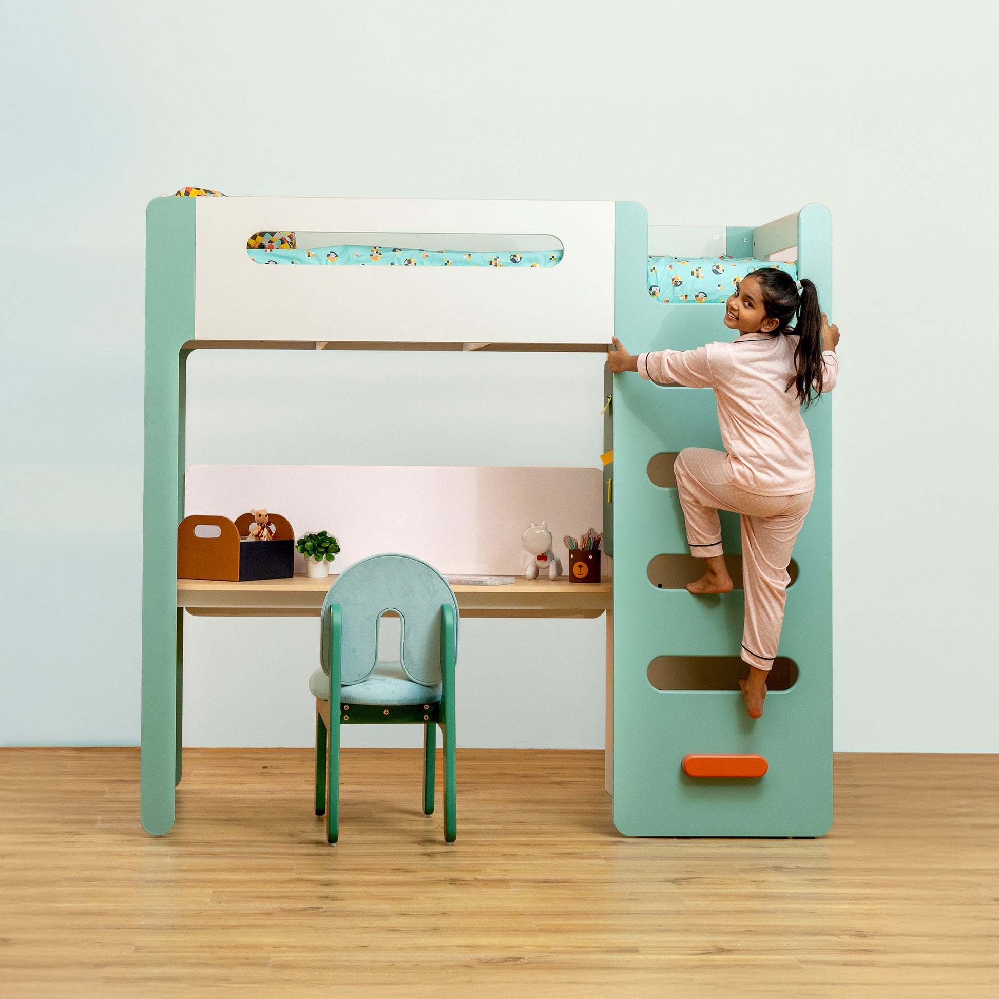 Buy Loft Bed With Study Table All-In-One Bed for Kids Smartsters