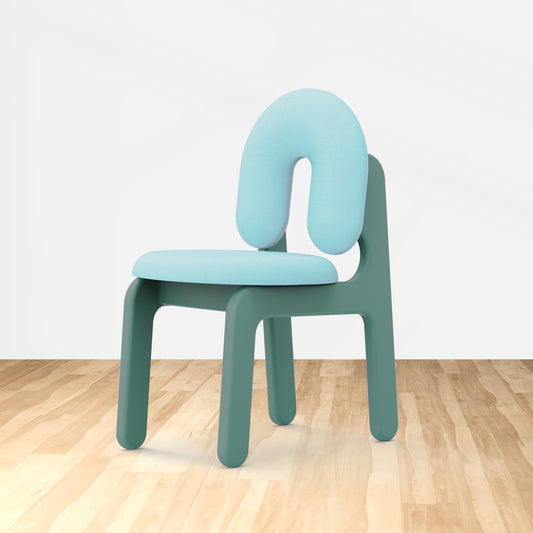 Boomerang Green Cushioned Chair