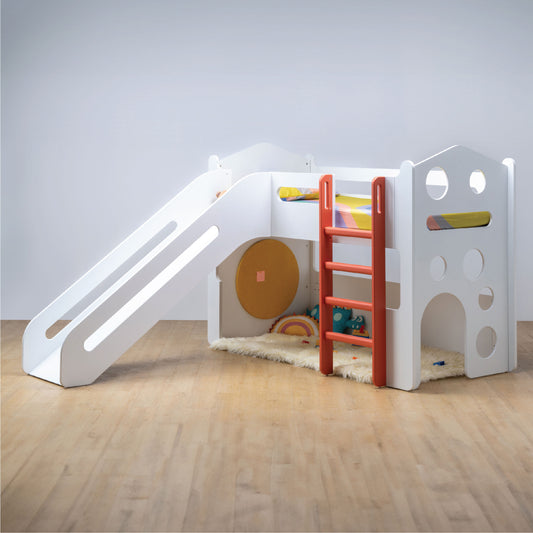 Castle loft bed with slide