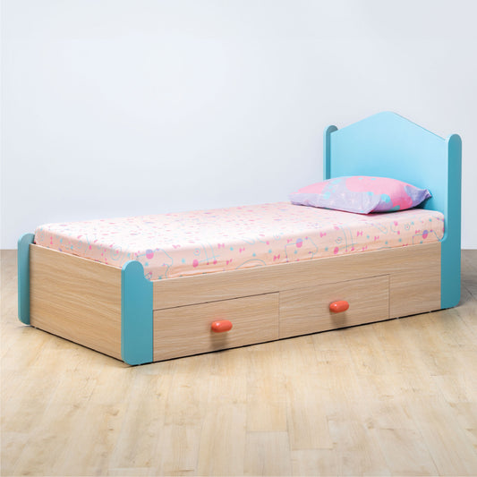 single bed with mattress