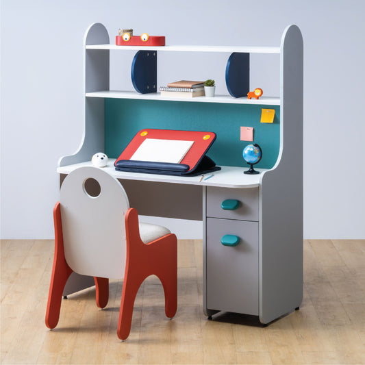 Allrounder Study Desk & Jigsaw Coral