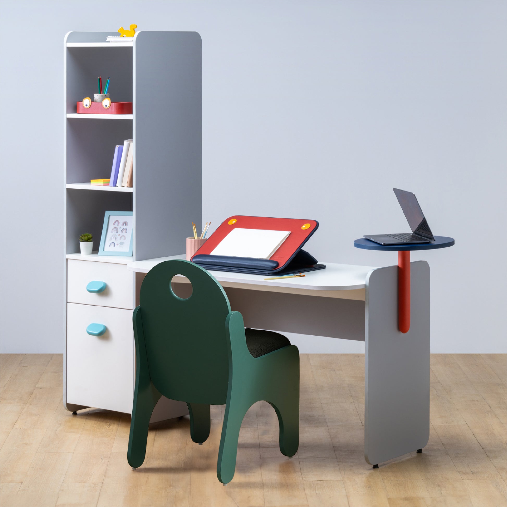 media_gallary Skyline Study Desk & Jigsaw Green 1