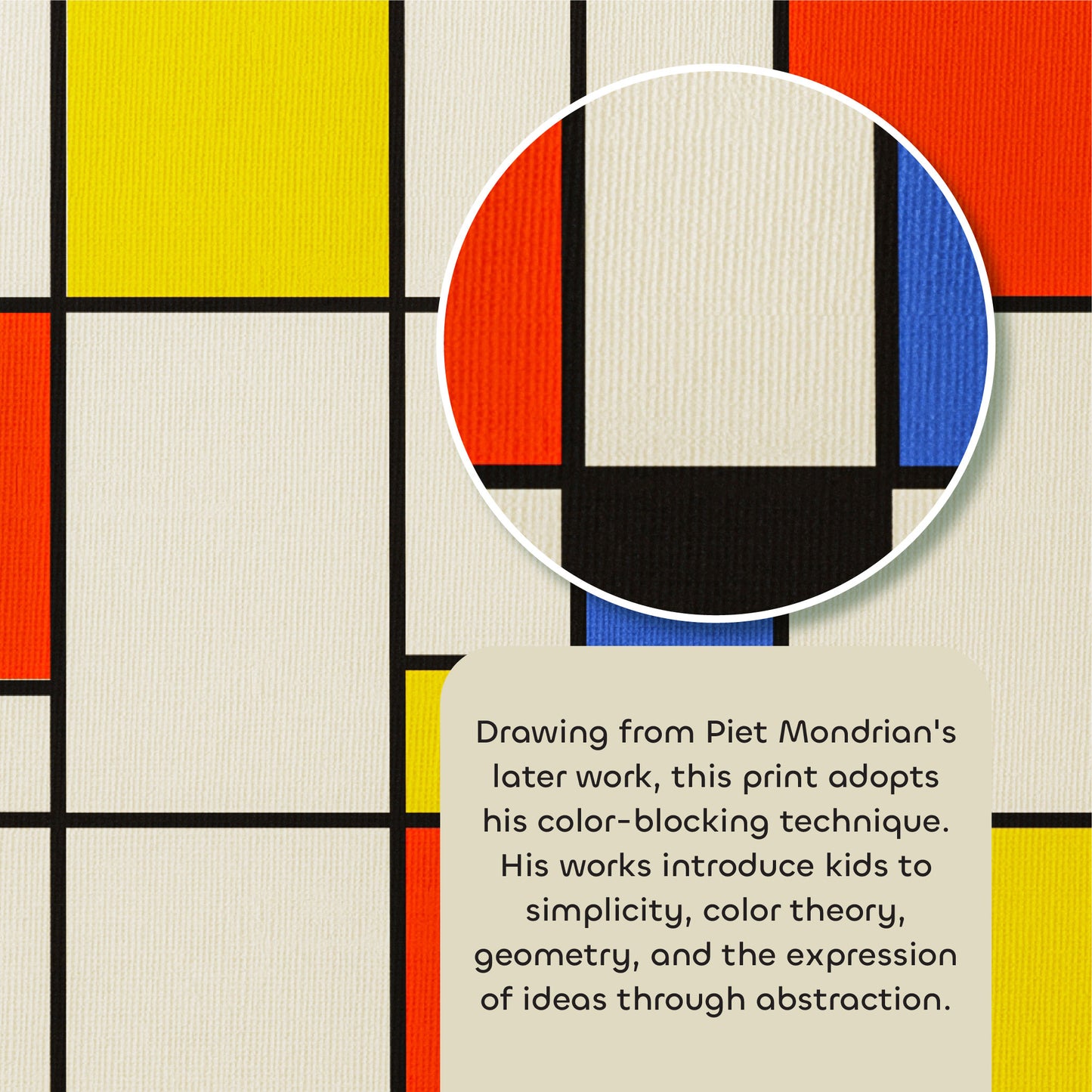 Mondrian’s Mosaic Queen Bedsheet