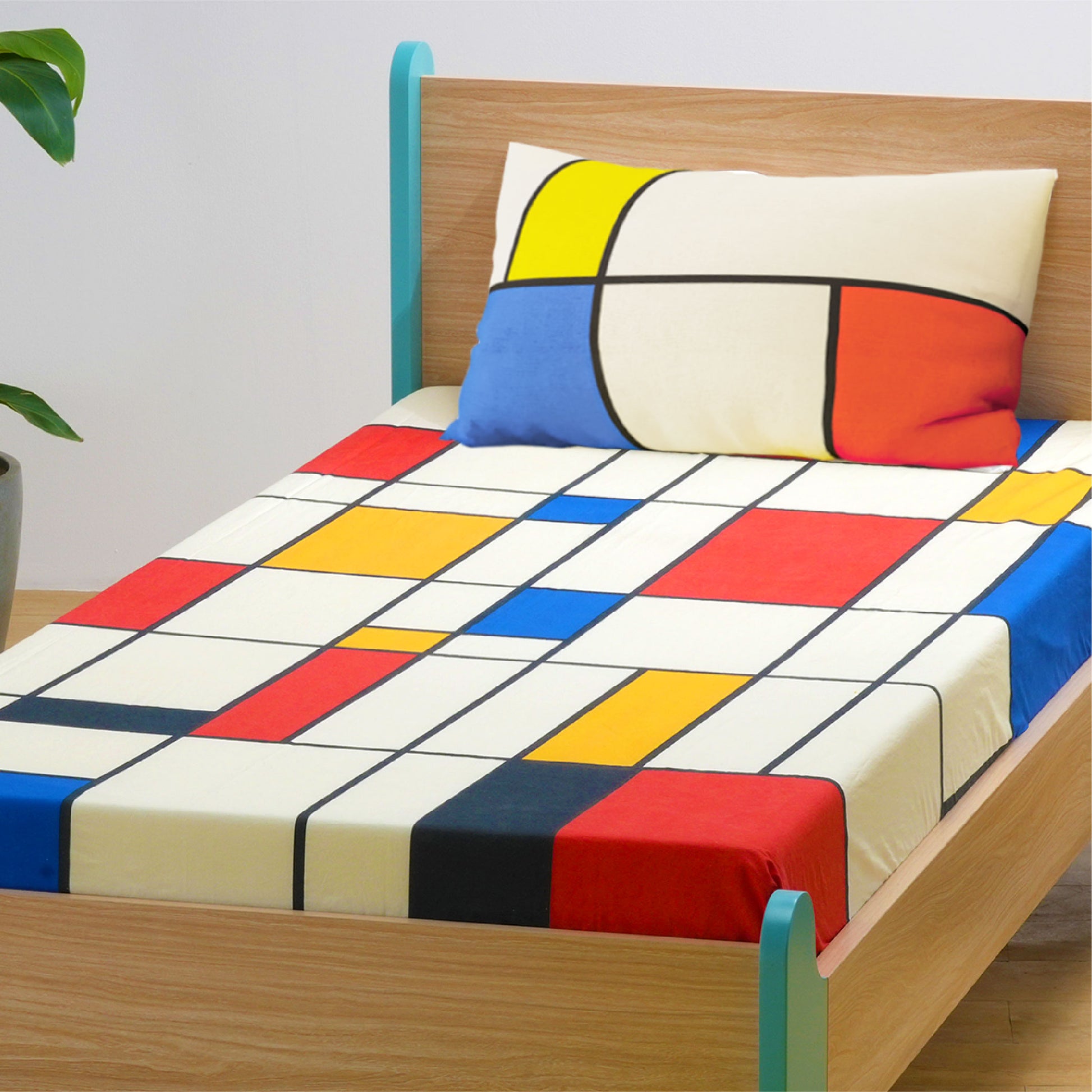 media_gallary Mondrian’s Mosaic Single Bedsheet 1