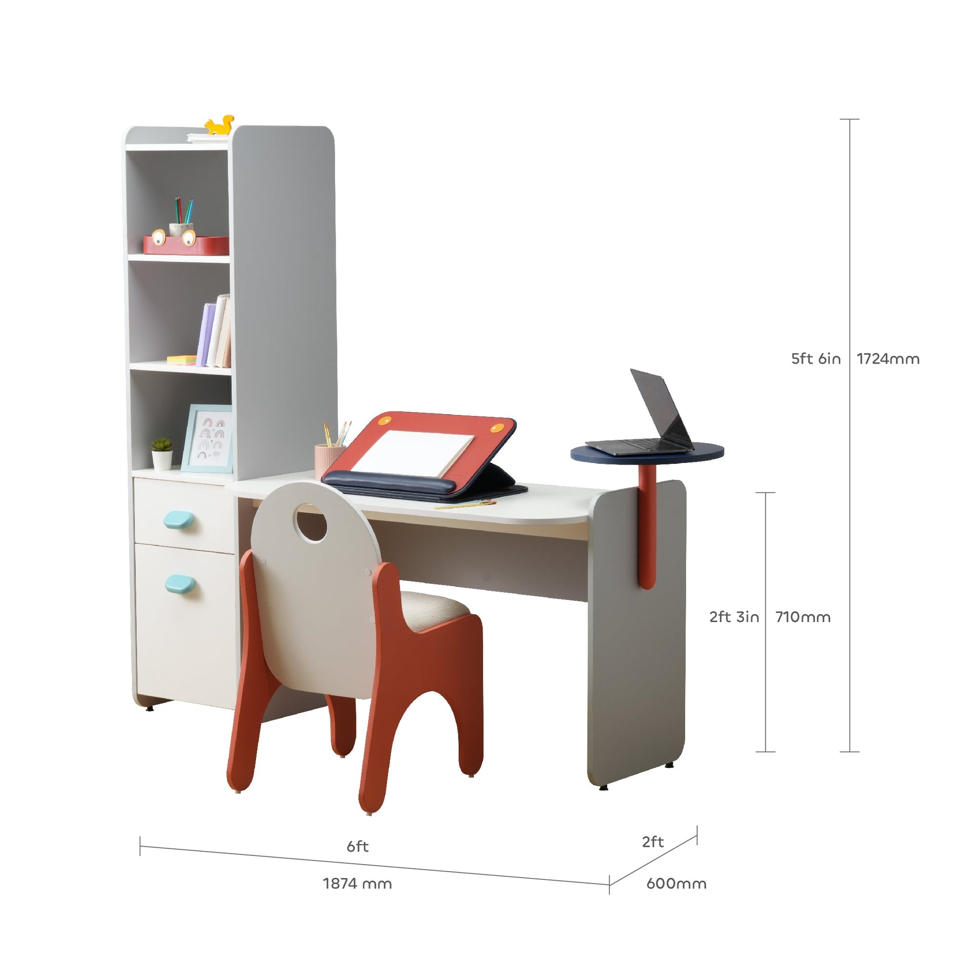media_gallary Skyline Study Desk & Jigsaw Coral 2