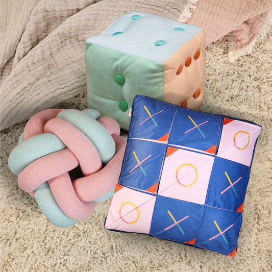 cube, ball & square shaped pillow or cushion  combo
