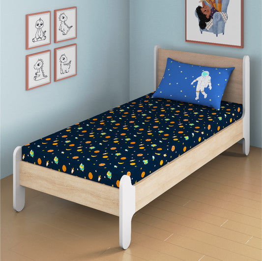 Astronuts Fitted Bedsheet, Single Size