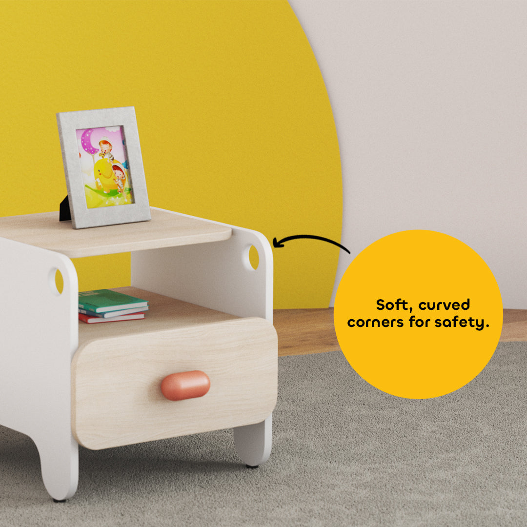 media_gallary Boop Bedside Table - White 7