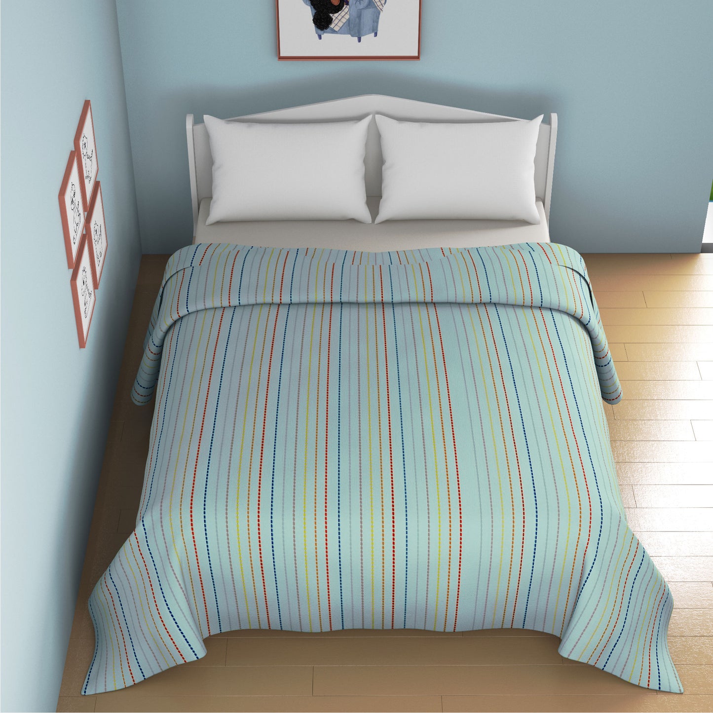 Cursive Lines Coverlet Queen Bed Size