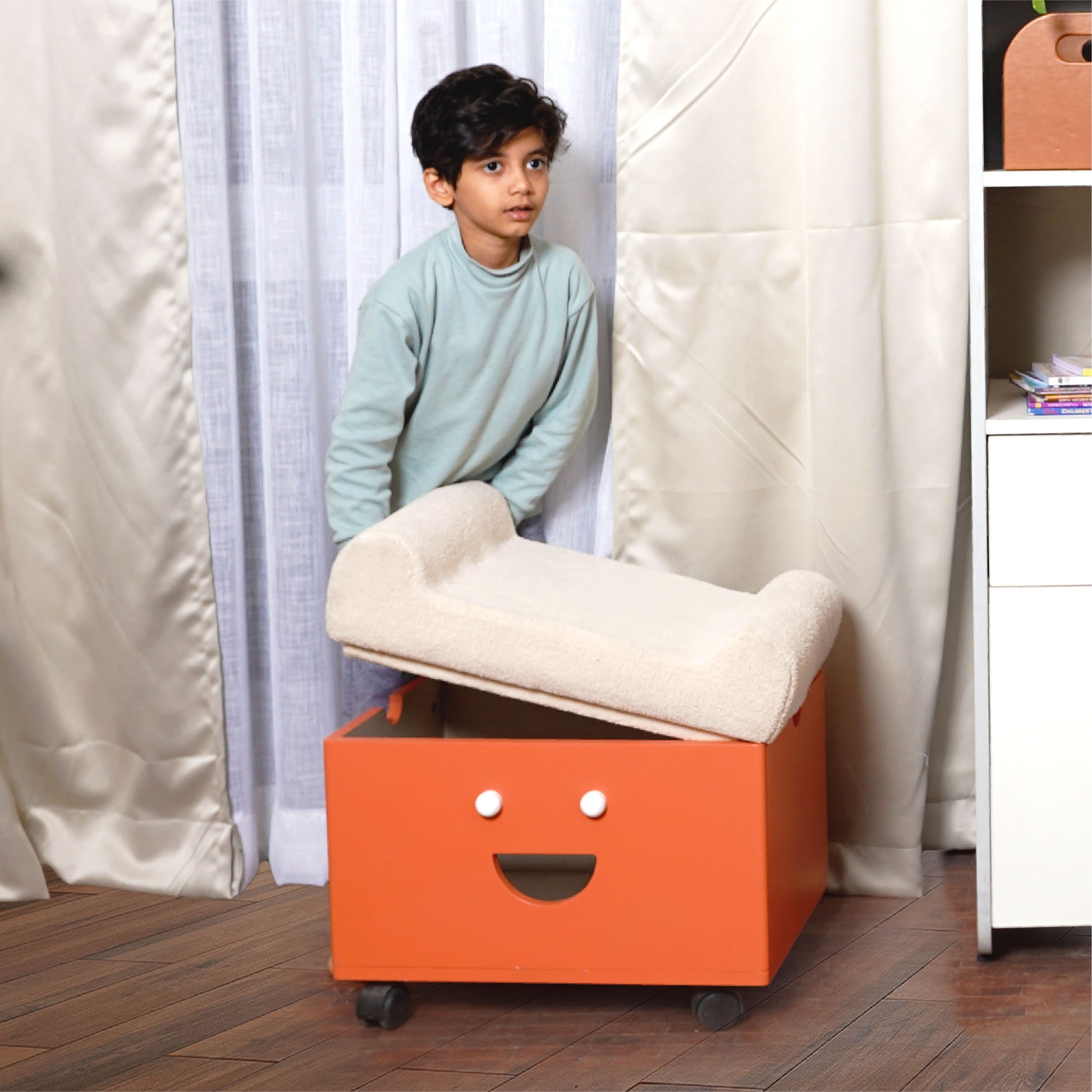 media_gallary Wooden Bench with Storage 3