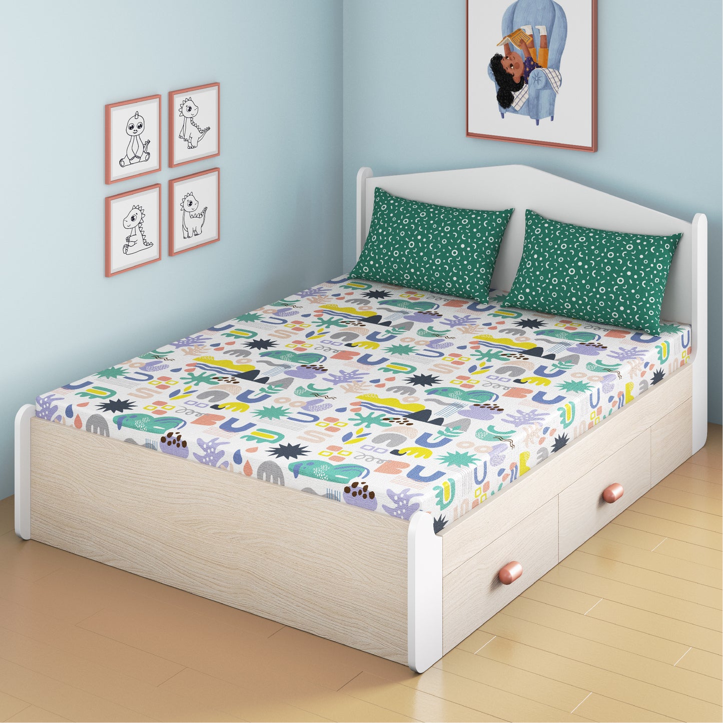 Oodles of Doodles Fitted Bedsheet