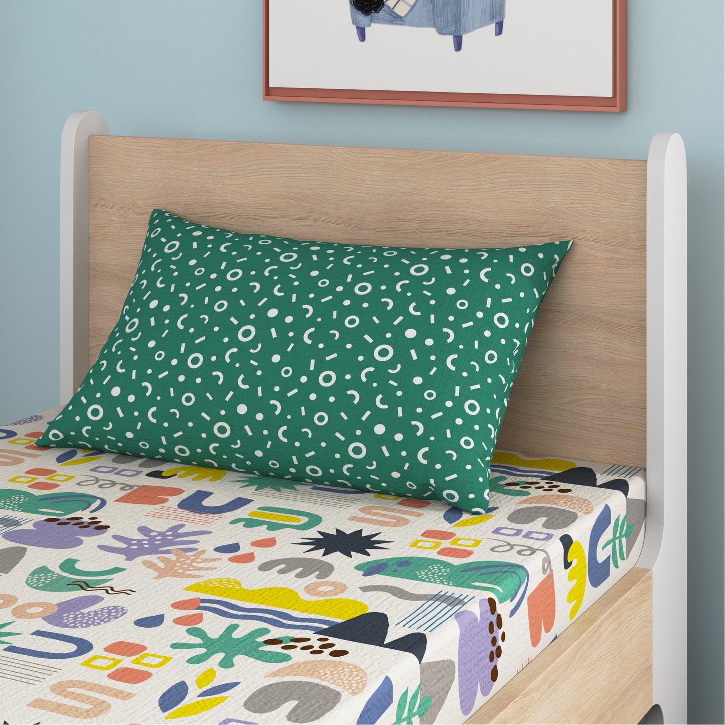 Oodles of Doodles Fitted Bedsheet, Single Size