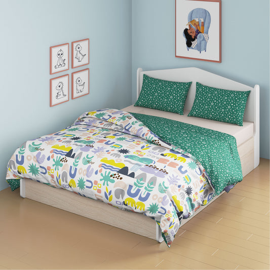 Oodles of Doodles Reversible Winter Comforter Queen Bed Size