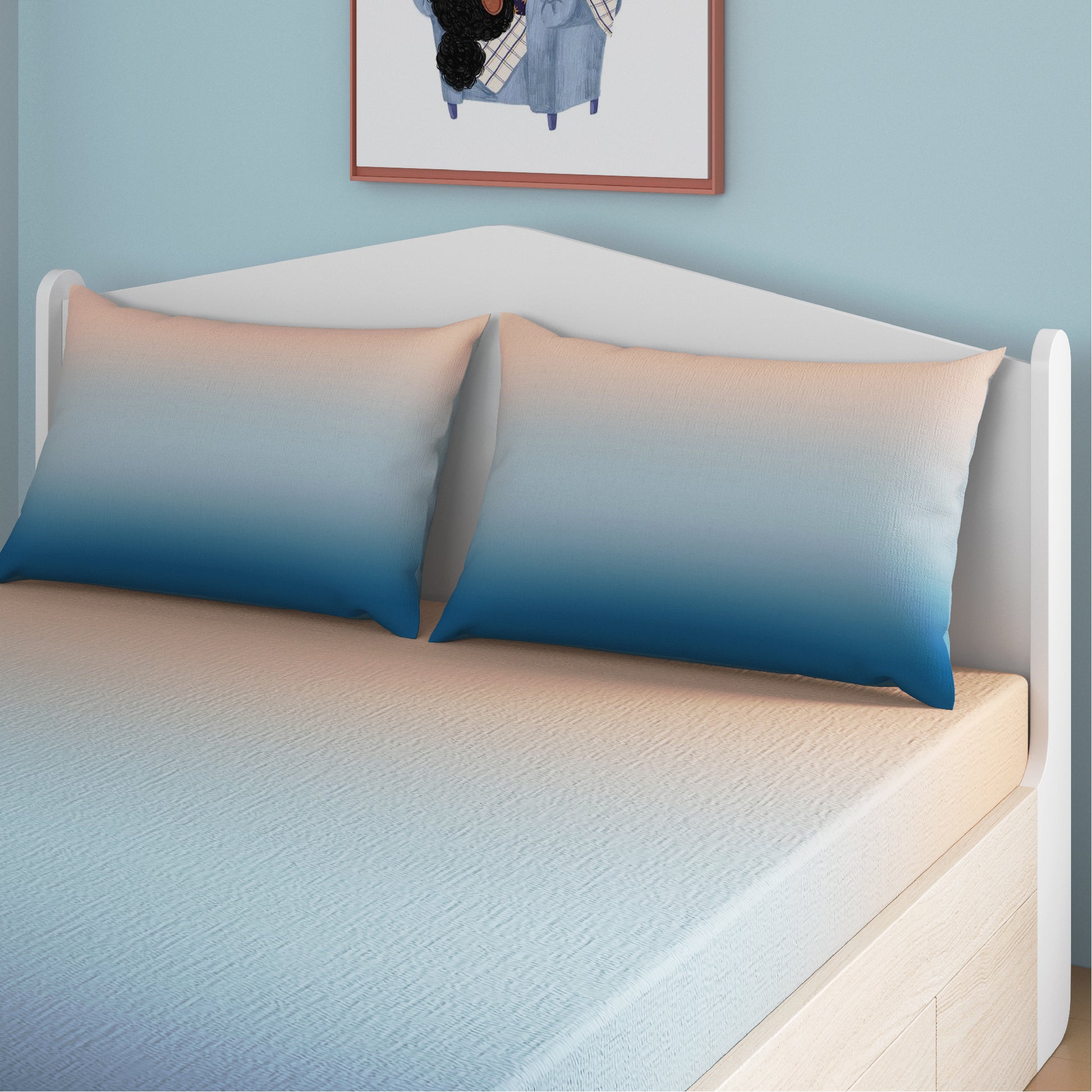 media_gallary Twilight Fitted Bedsheet, Queen Size 3
